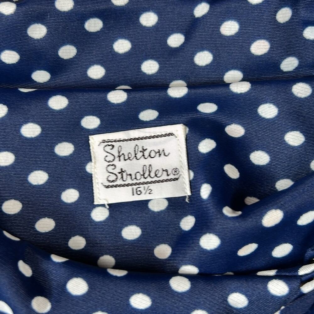 Vintage 60s Shelton Stroller drop waist polka dot midi dress, 16 1/2 - Picture 8 of 8